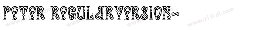 Peter RegularVersion字体转换